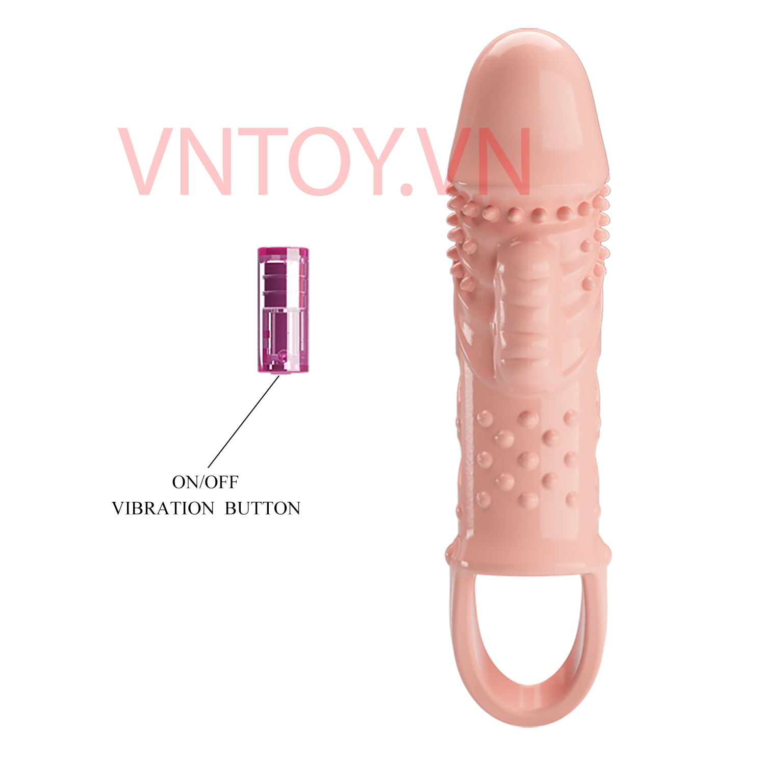 Bao cao su đôn dên Pretty Love Penis Sleeve nhiều gai có rung