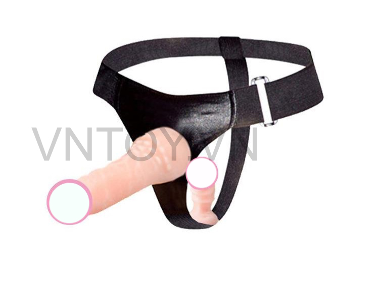 Dương vật giả 2 đầu có dây đeo dành cho les
