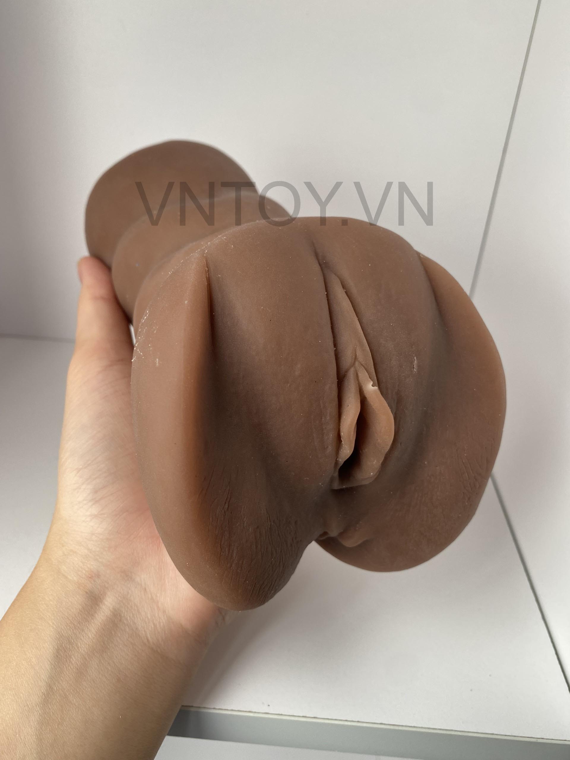 Âm đạo giả da đen phong cách hoang dại có hậu môn