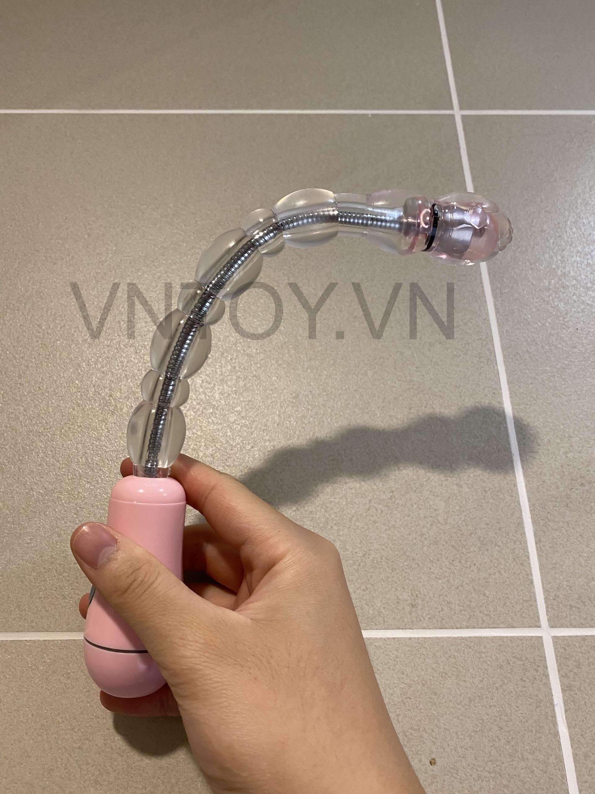 Máy rung hậu môn uốn lượn nhiều thanh bi sạc pin
