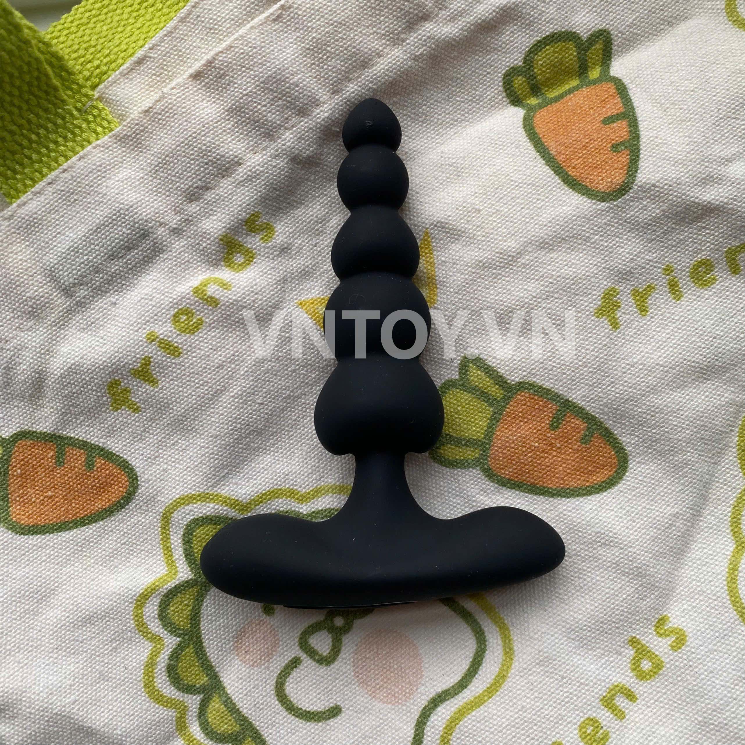 Chuỗi hạt silicone mềm rung hậu môn Pretty Love 12 tần số