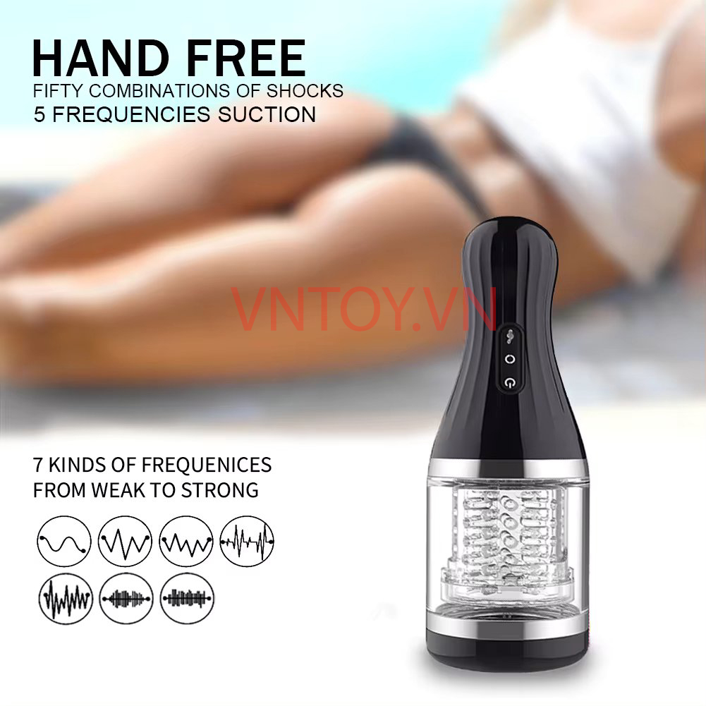 Cốc thủ dâm tự động Dibe xoay đảo chiều siết dương vật rên rỉ