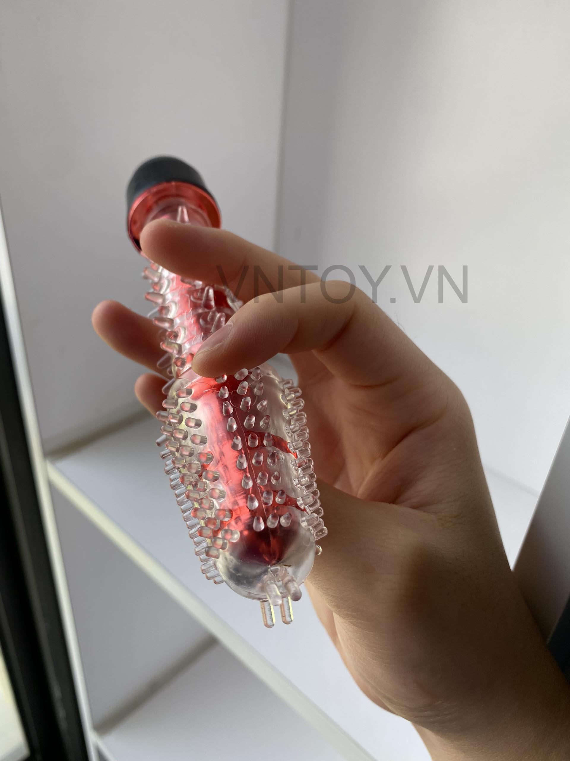 Dương vật giả có gai Silicon rung nhiều chế độ