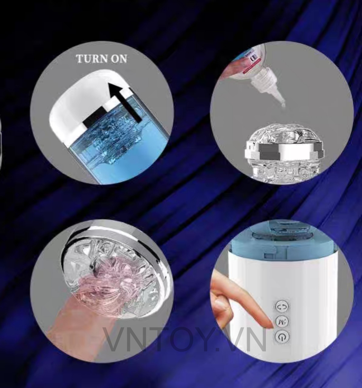 Máy thủ dâm xoay thut tự động trong suốt cao cấp