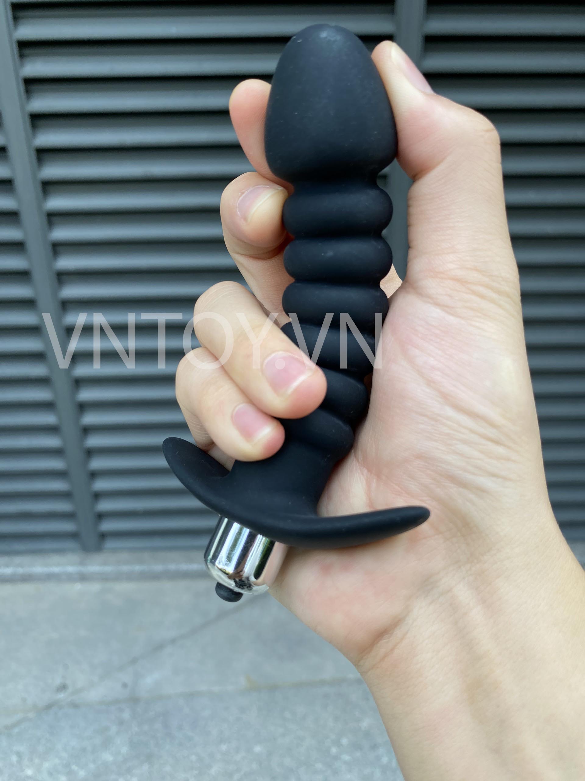 Dụng cụ gắn hậu môn Silicon có rung