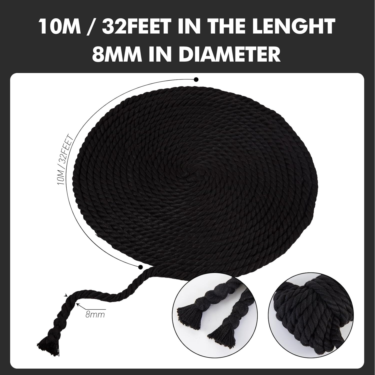 Dây trói BDSM 10m bằng cotton mềm - Dây trói Bondage Shibari