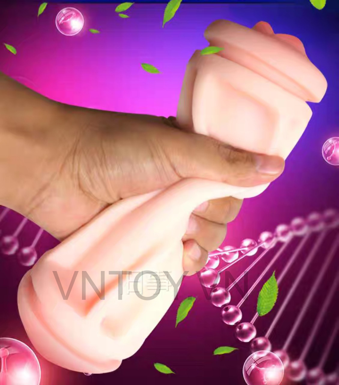 Cốc thủ dâm 2 đầu chữ M chính hãng mô phỏng âm đạo và môi phụ nữ