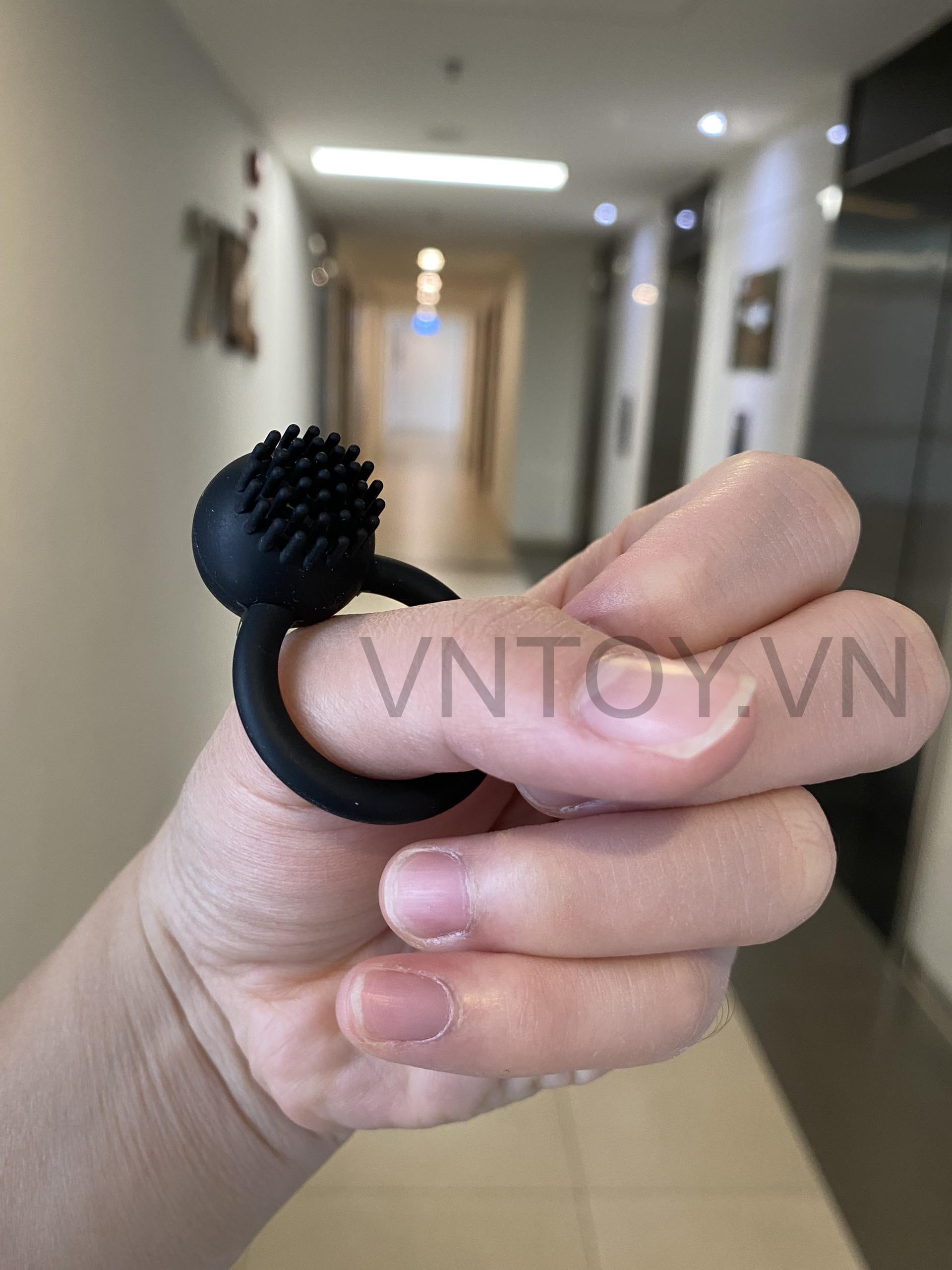 Vòng đeo dương vật có gai rung 10 chế độ sạc pin