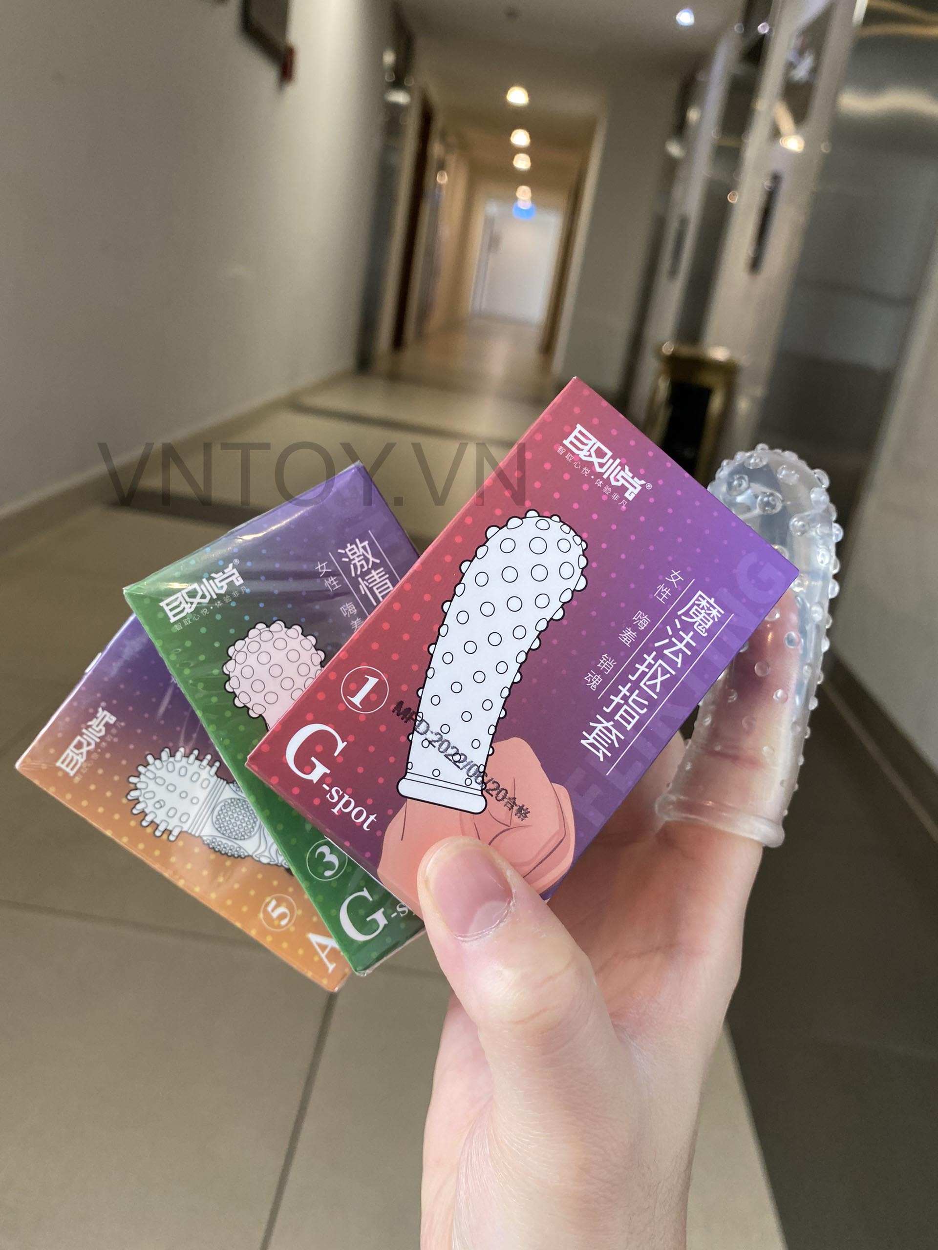 Bao cao su ngón tay G Spot nhiều gai