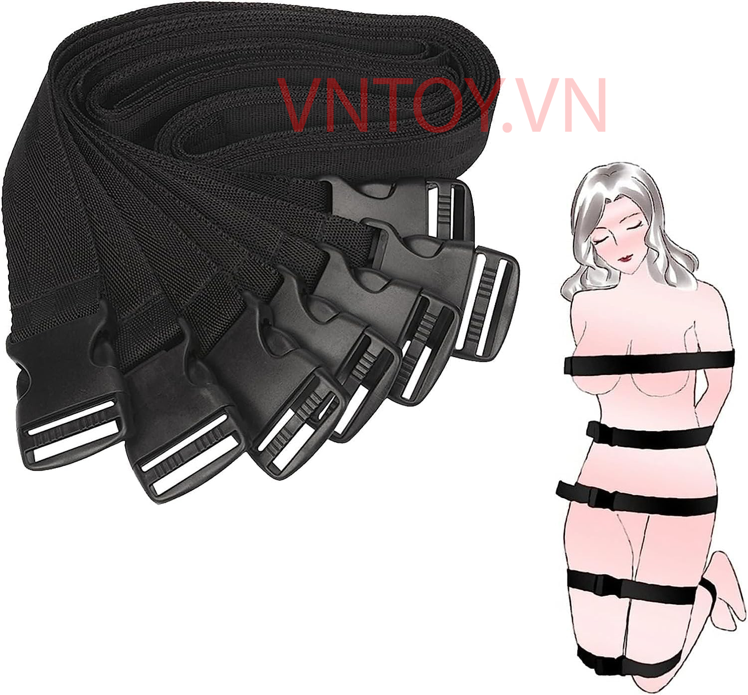 Đồ chơi SM Set 7 dây trói bạo dâm