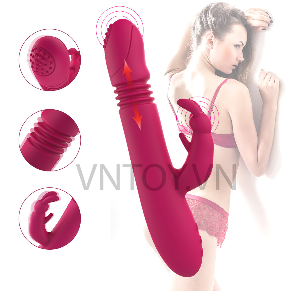 Dương vật giả cầm tay Rabbit rung thụt sưởi ấm