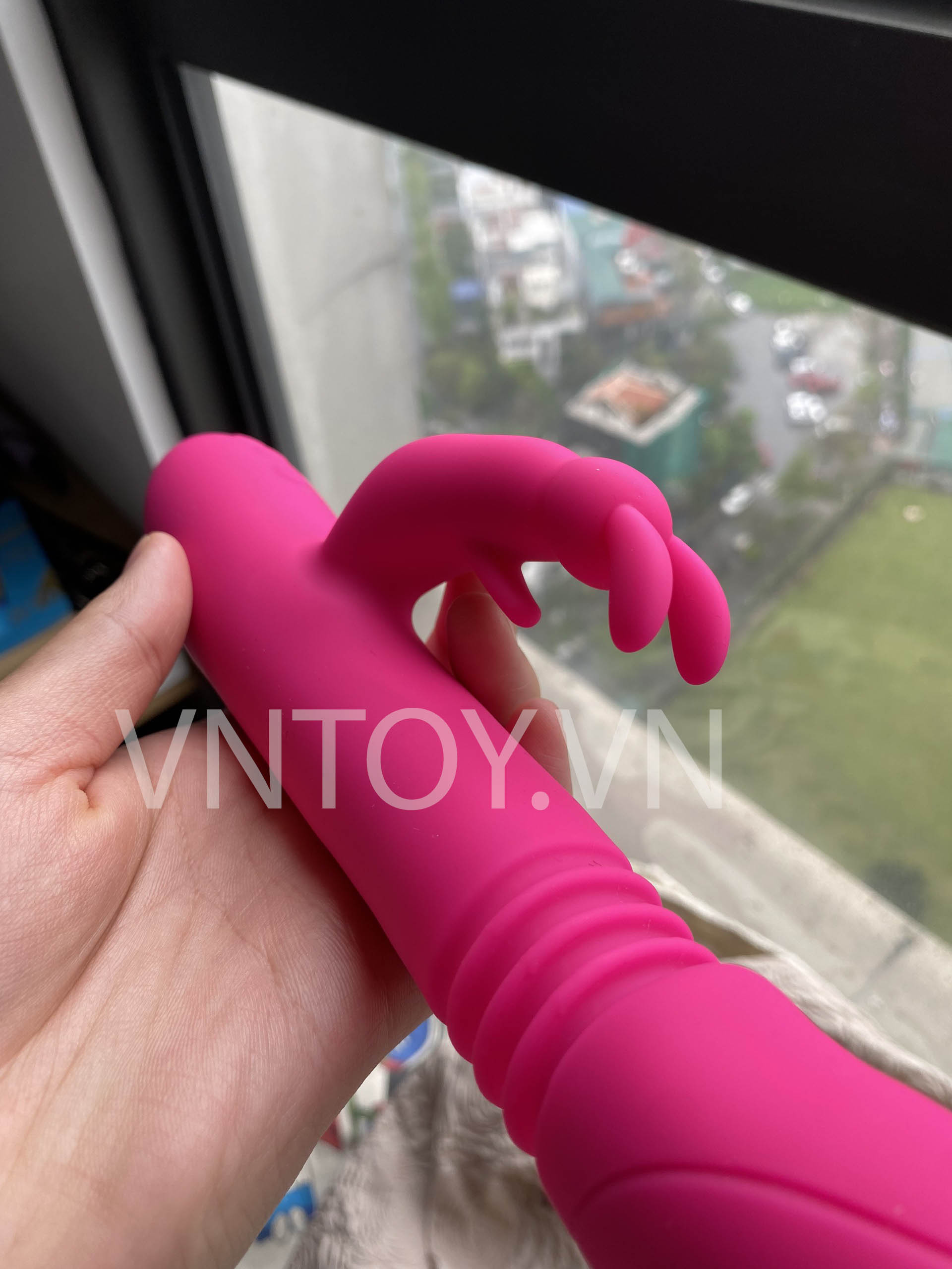 Dương vật giả cầm tay Rabbit rung thụt sưởi ấm