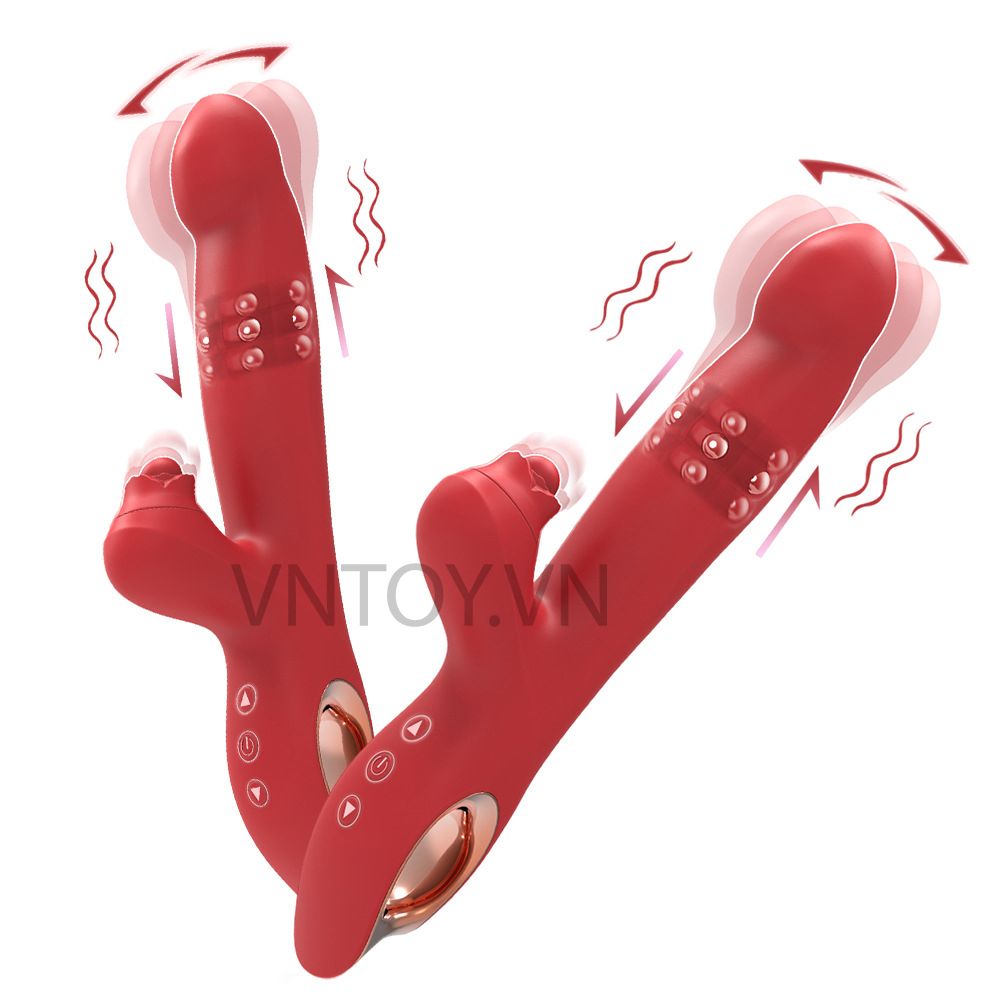 Dương vật giả cao cấp vòng bi rung móc bướm