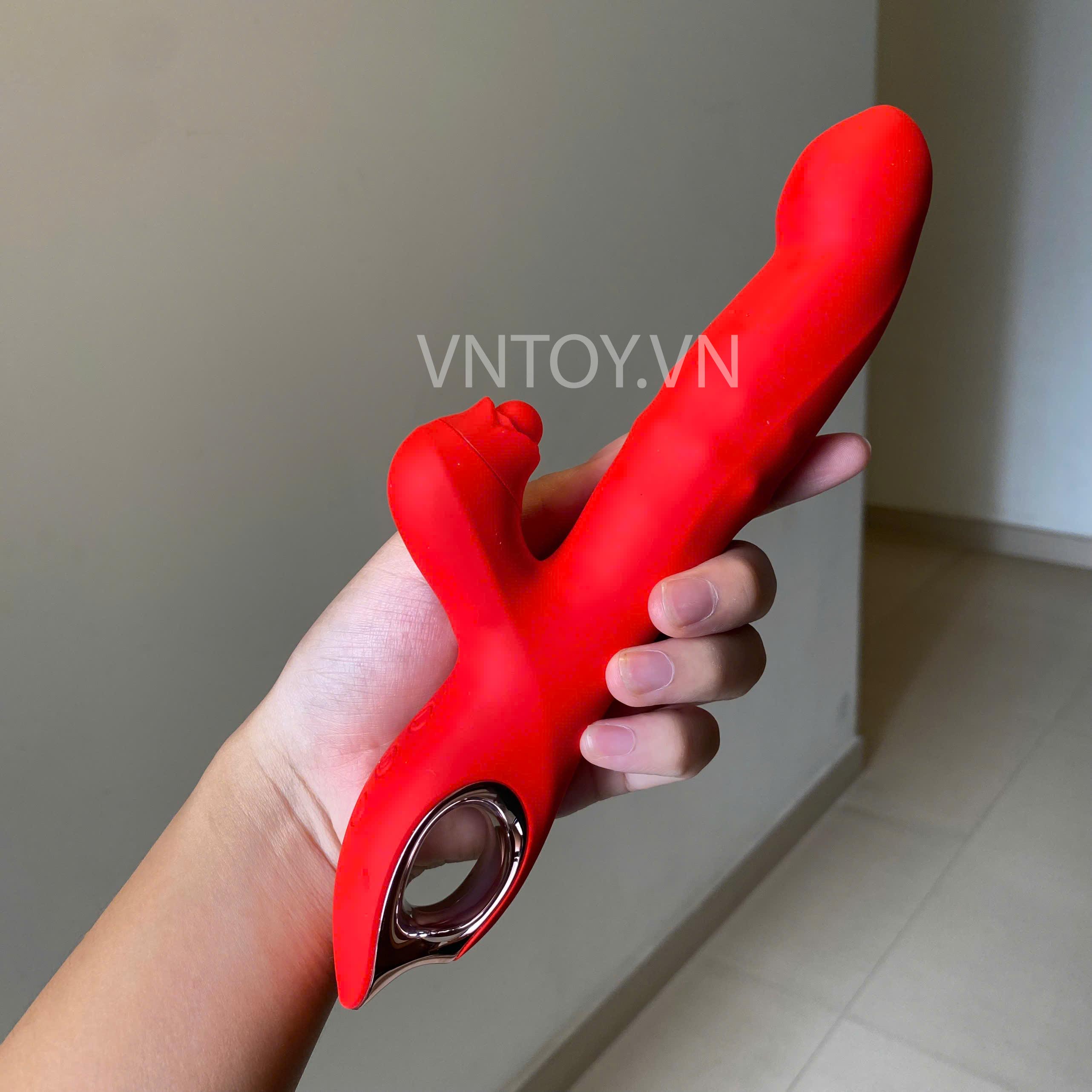 Dương vật giả cao cấp vòng bi rung móc bướm