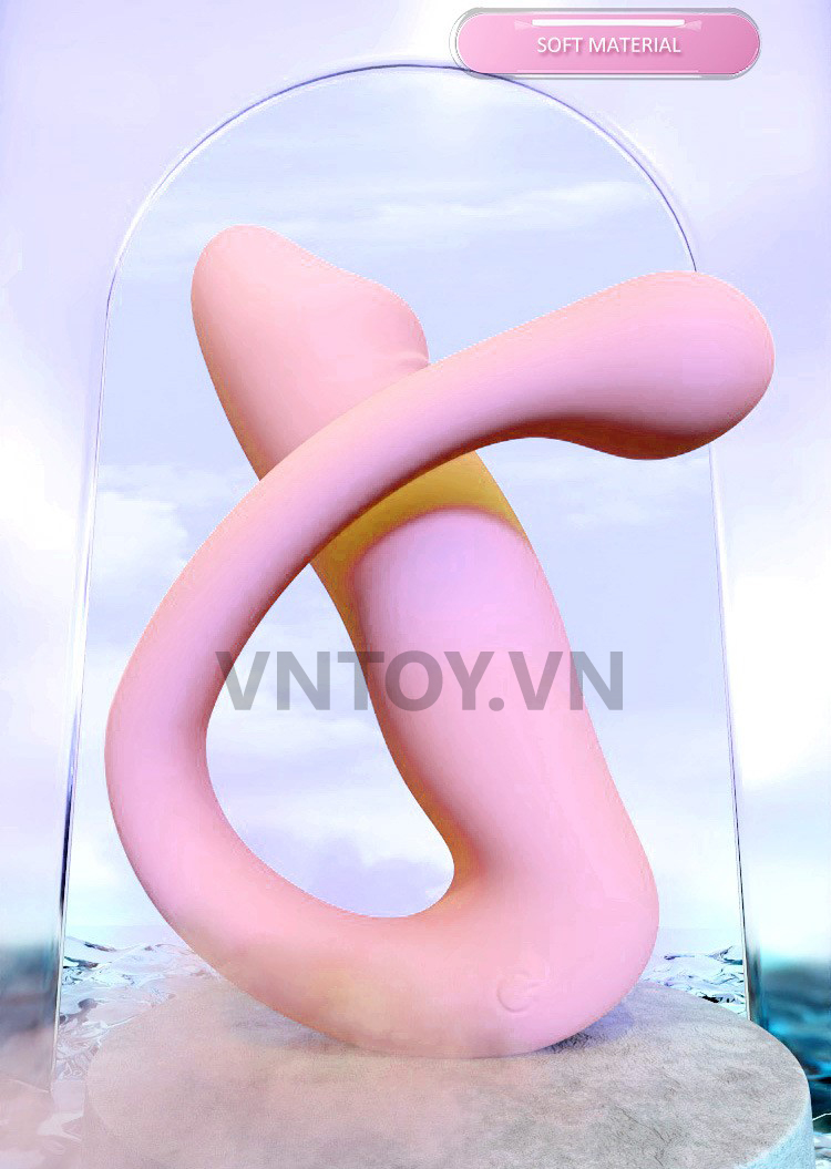 Dương vật giả điều khiển từ xa rung 2 nhánh thủ dâm nữ