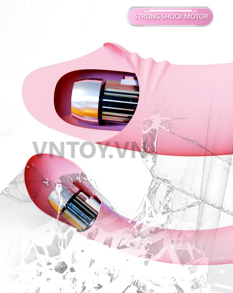 Dương vật giả điều khiển từ xa rung 2 nhánh thủ dâm nữ