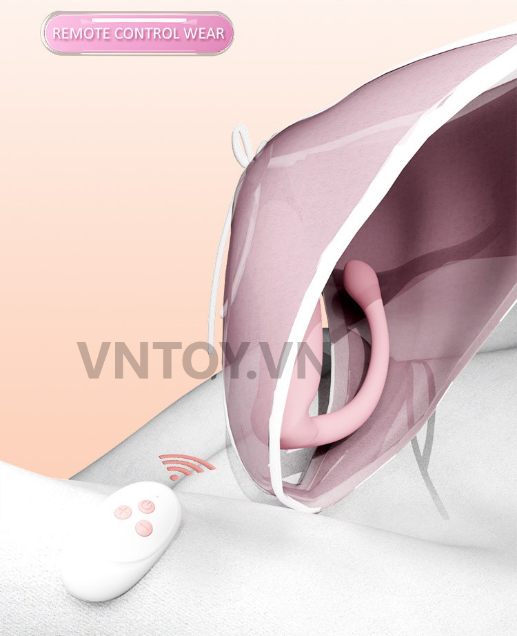 Dương vật giả điều khiển từ xa rung 2 nhánh thủ dâm nữ
