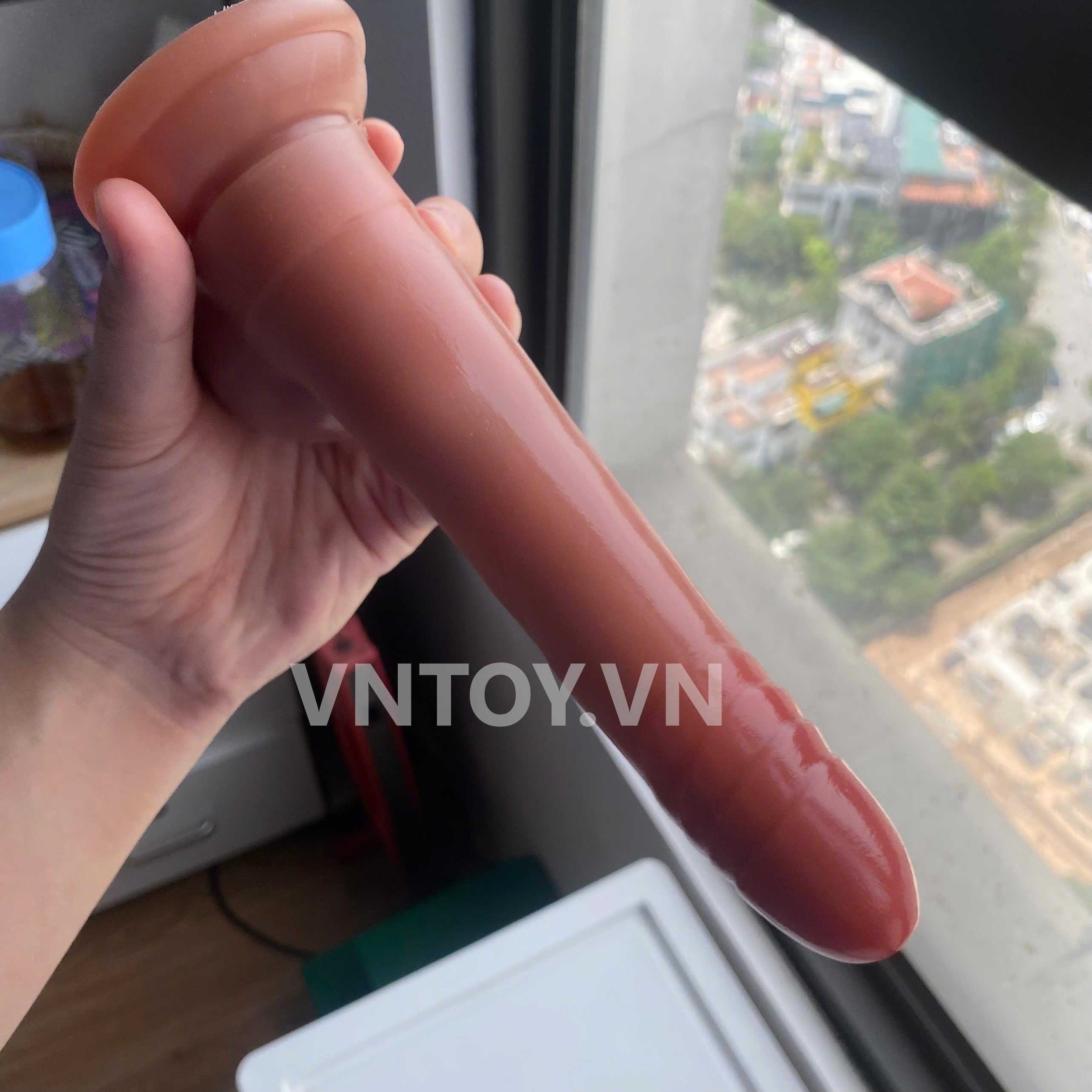 Dương vật giả Silicon lỏng điều khiển từ xa trơn mịn màng rung thụt sưởi ấm