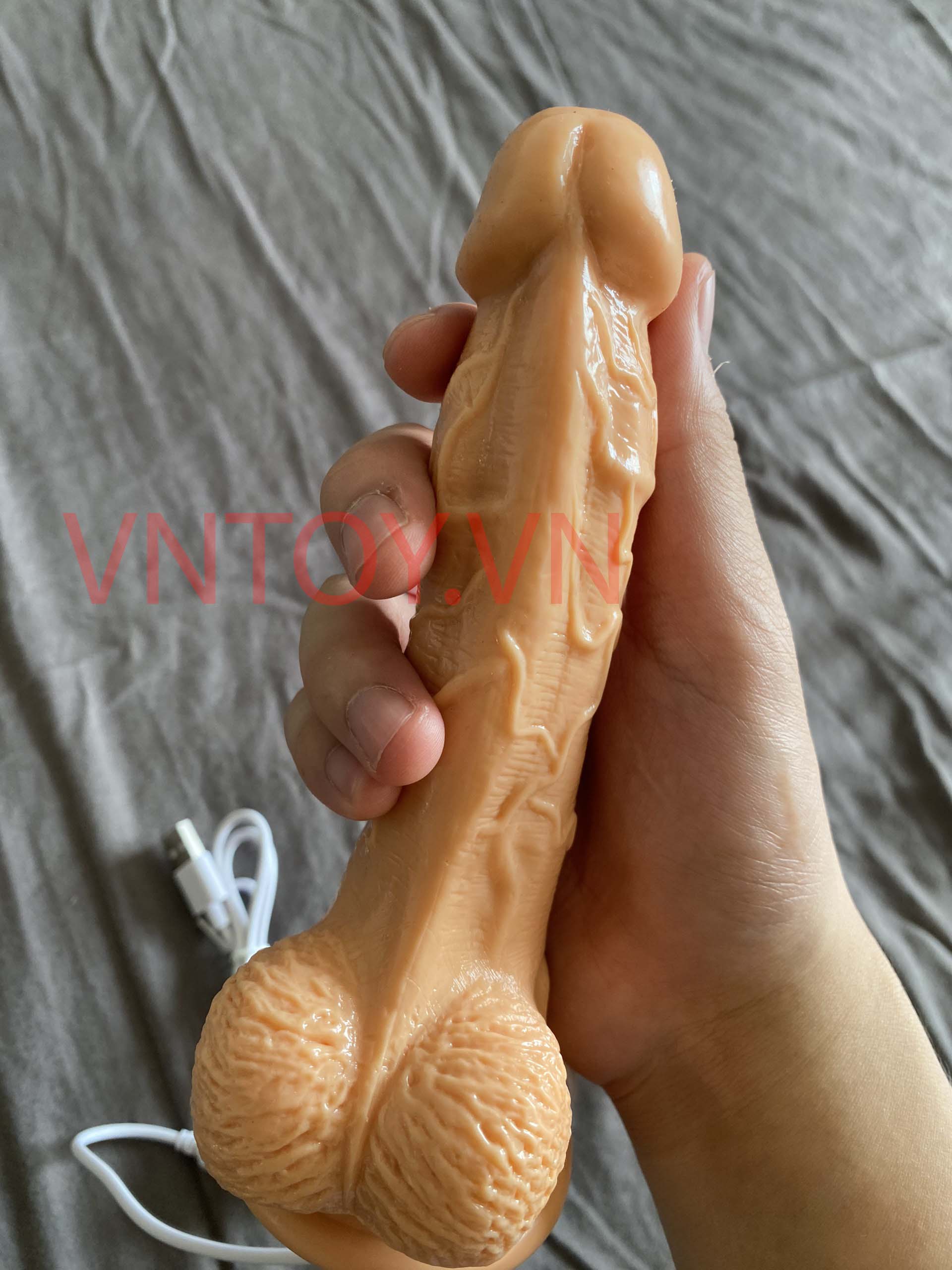 Dương vật giả Jeusn gắn tường tự động rung 10 chế độ cắm USB