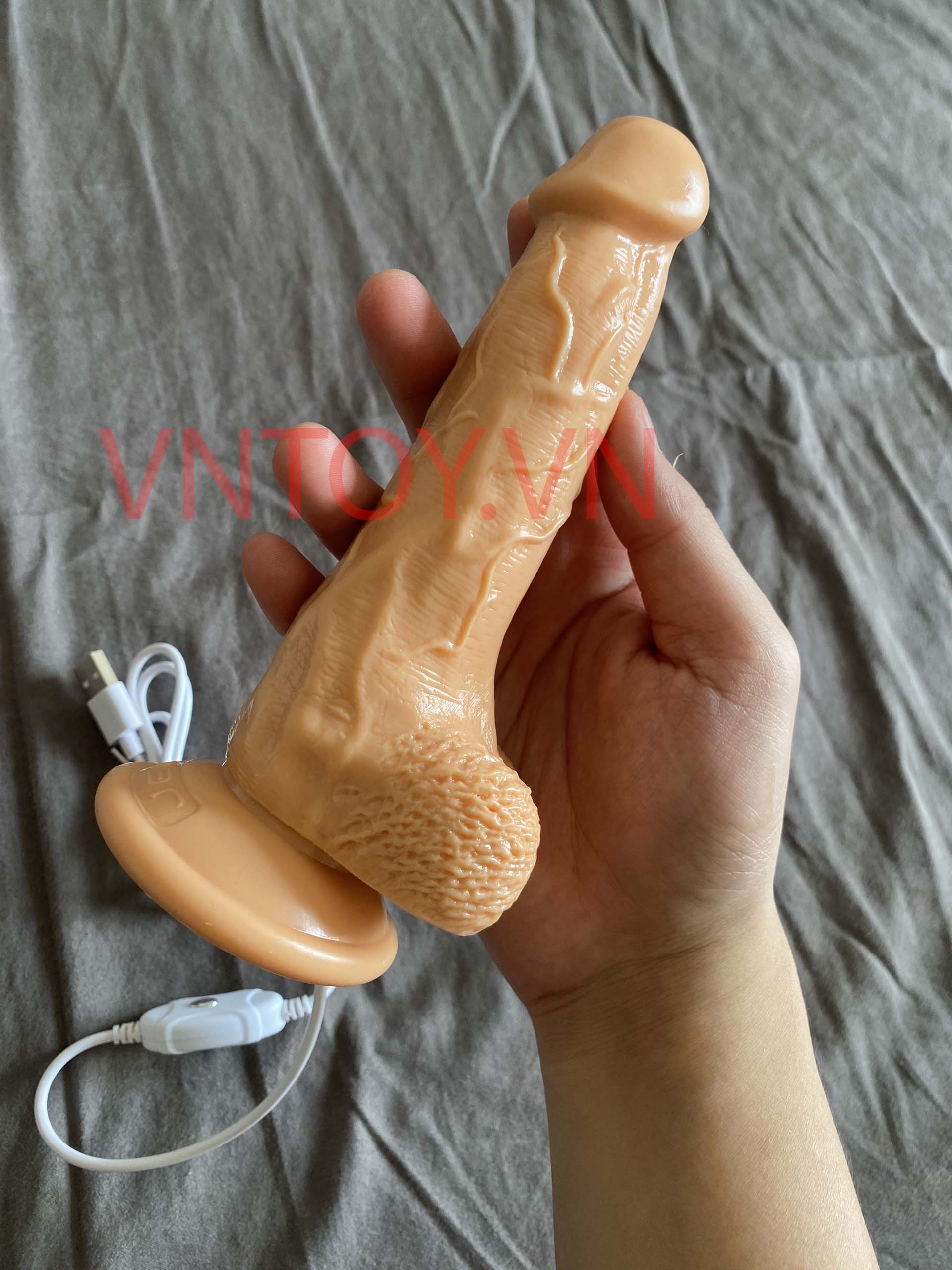 Dương vật giả Jeusn gắn tường tự động rung 10 chế độ cắm USB