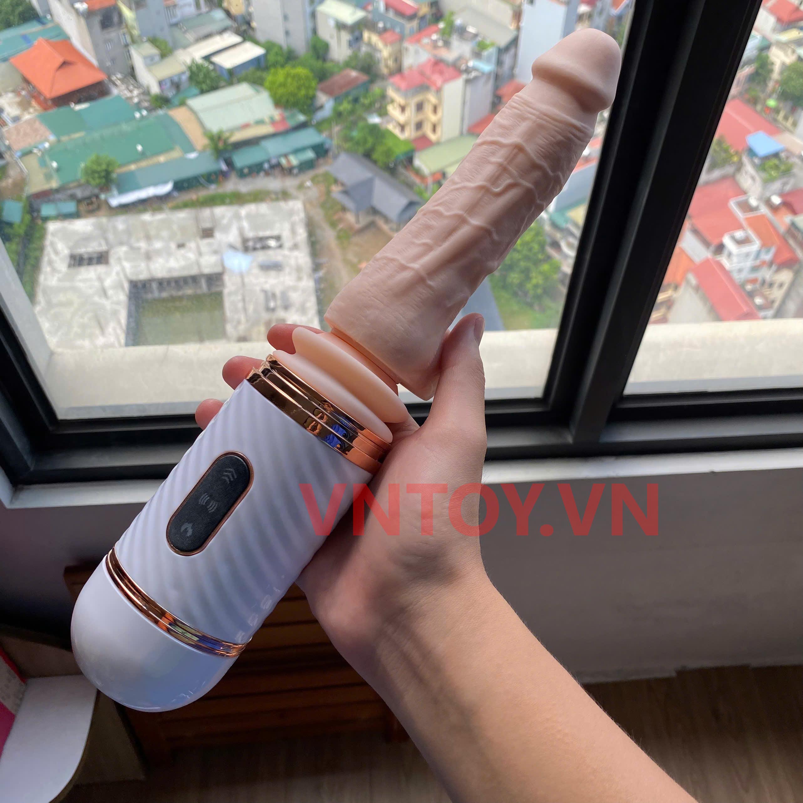 Dương vật giả thủ dâm tự động cao cấp Dibe kèm chân đế gắn tường