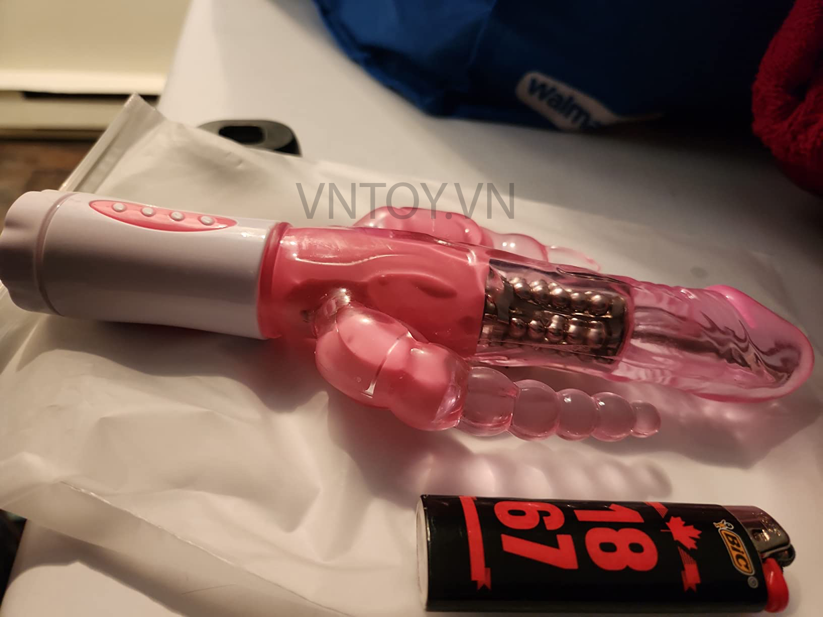 Dương vật giả tự động xoay ngoáy rung âm đạo hậu môn