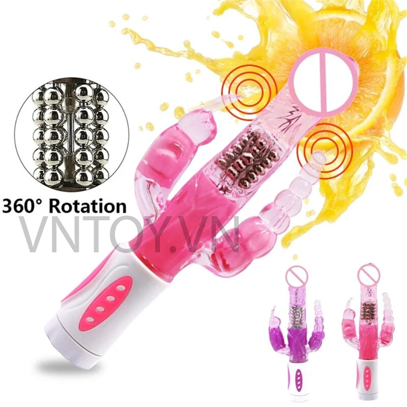 Dương vật giả tự động xoay ngoáy rung âm đạo hậu môn