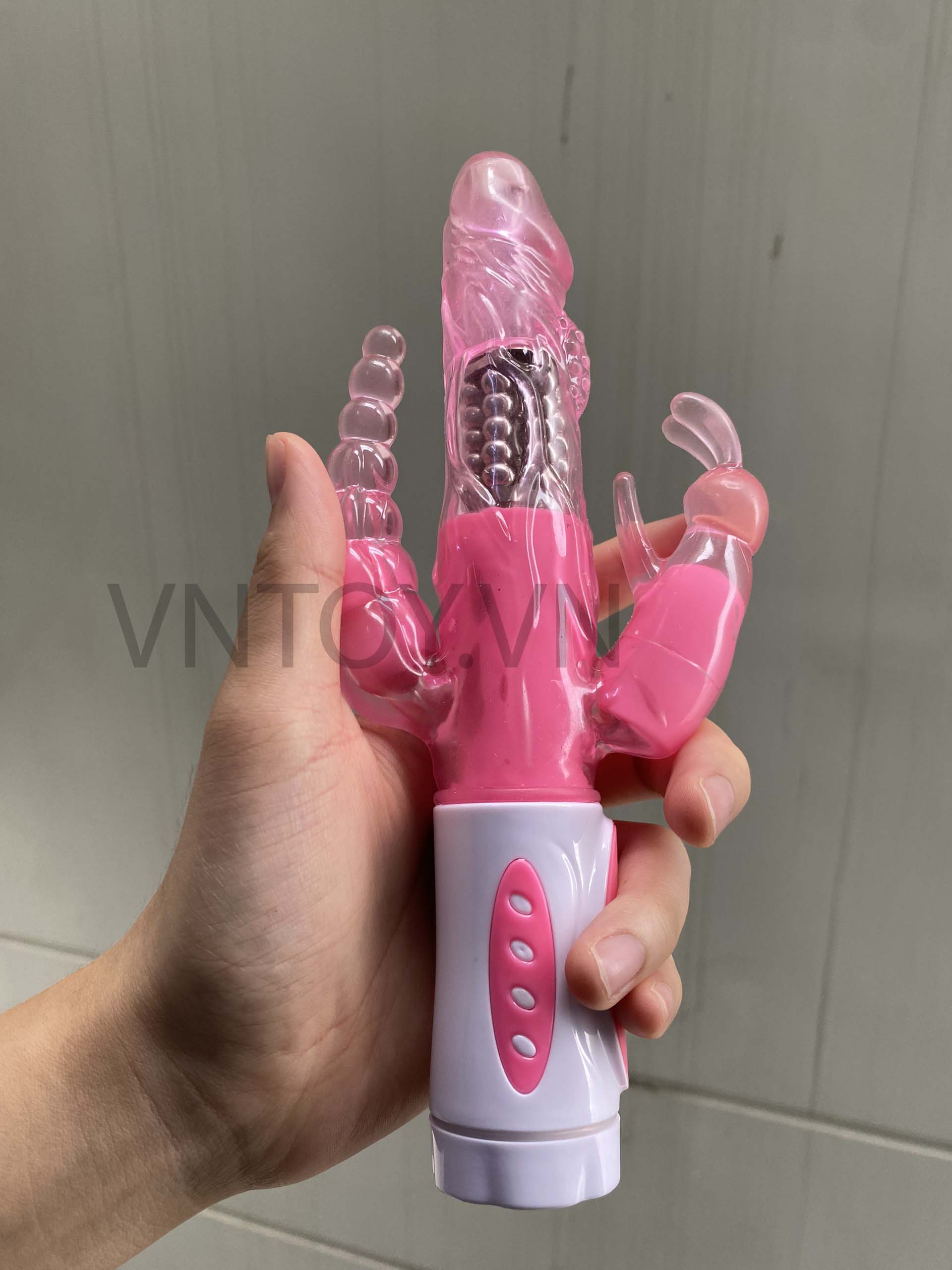 Dương vật giả tự động xoay ngoáy rung âm đạo hậu môn