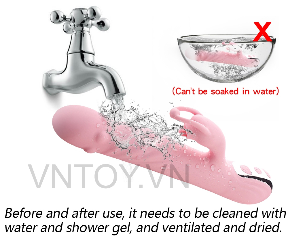 Dương vật giả rung thụt cao cấp vòng bi ngoáy và lưỡi liếm sưởi ấm 42 độ