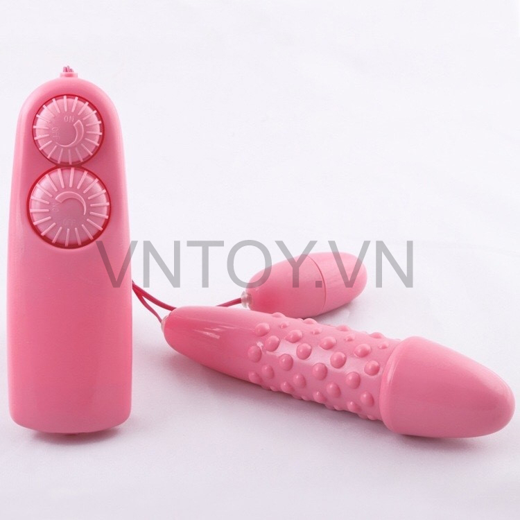 Trứng rung 2 đầu có gai hình dương vật rung siêu mạnh