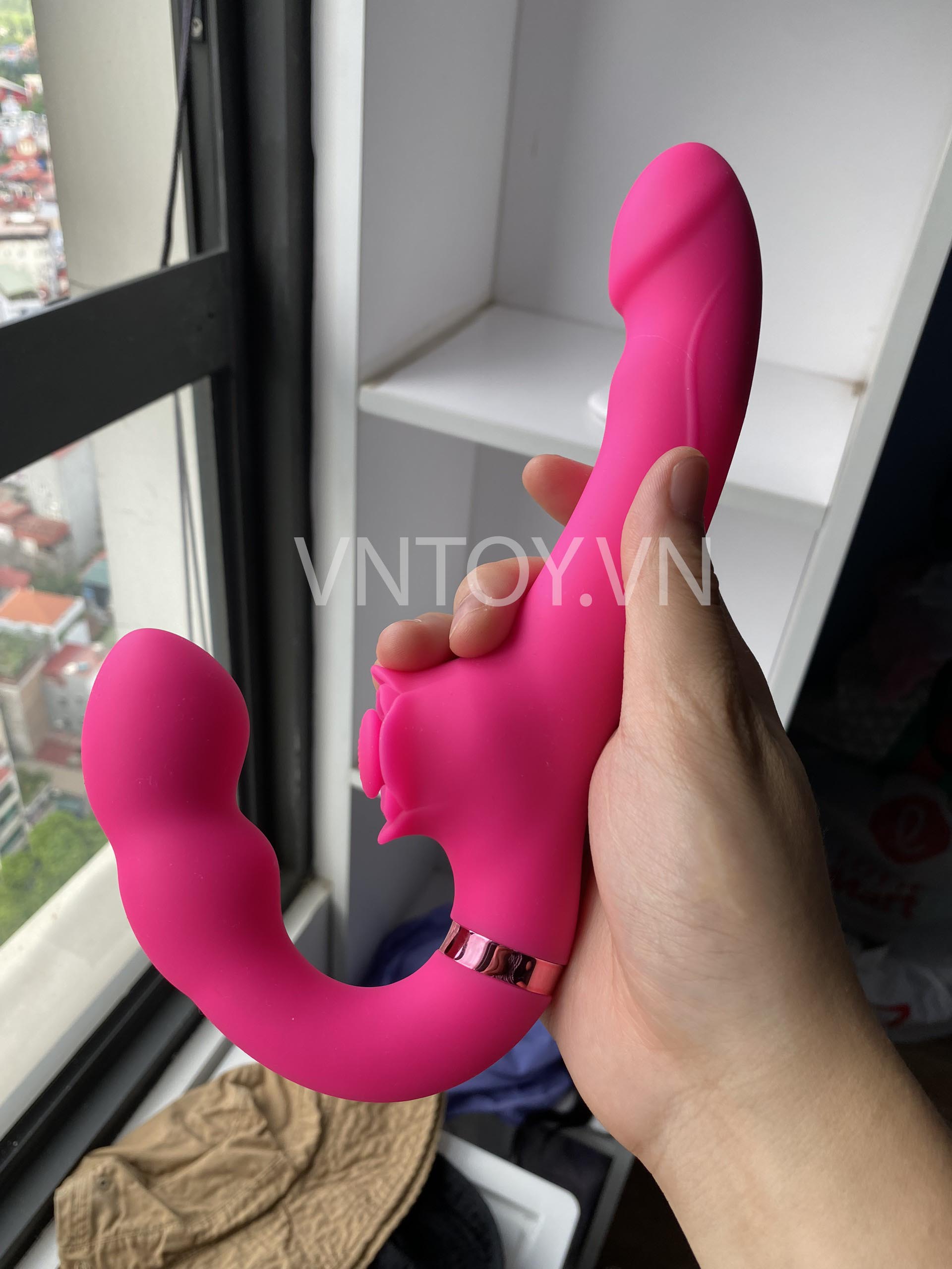 Máy rung âm đạo điều khiển từ xa kích thích 3 điểm