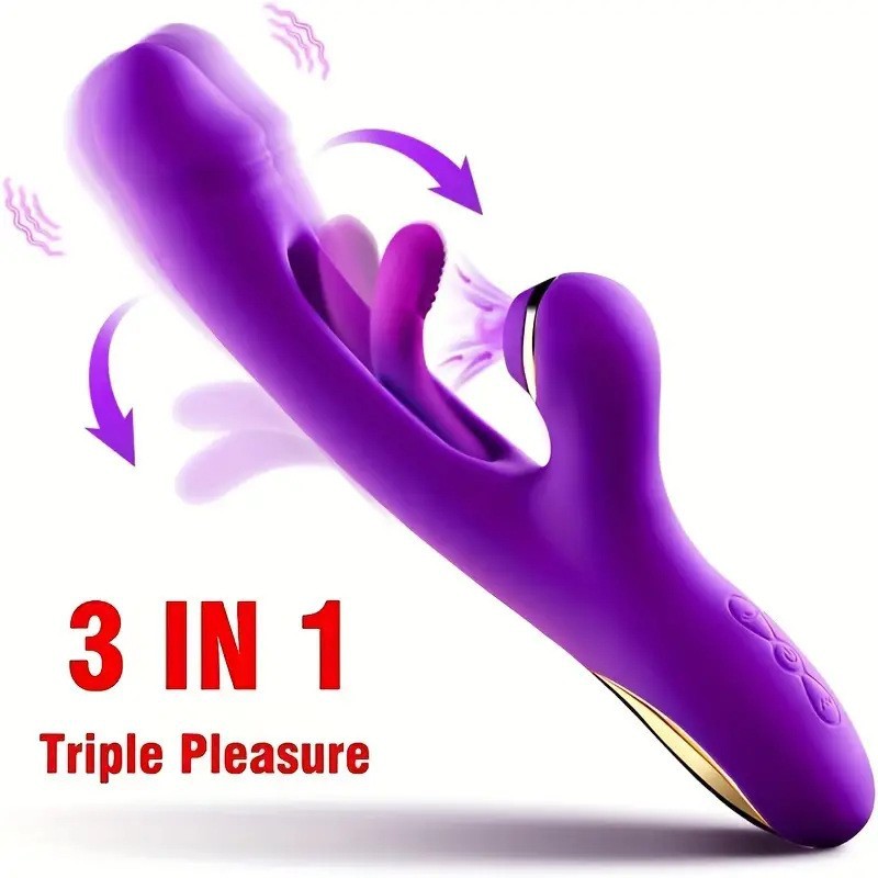 Máy Massage Cầm Tay 3-in-1 Rung Hút Vảy Khế 7 Chế Độ