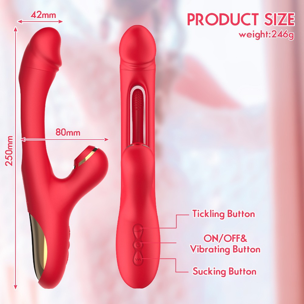 Máy Massage Cầm Tay 3-in-1 Rung Hút Vảy Khế 7 Chế Độ