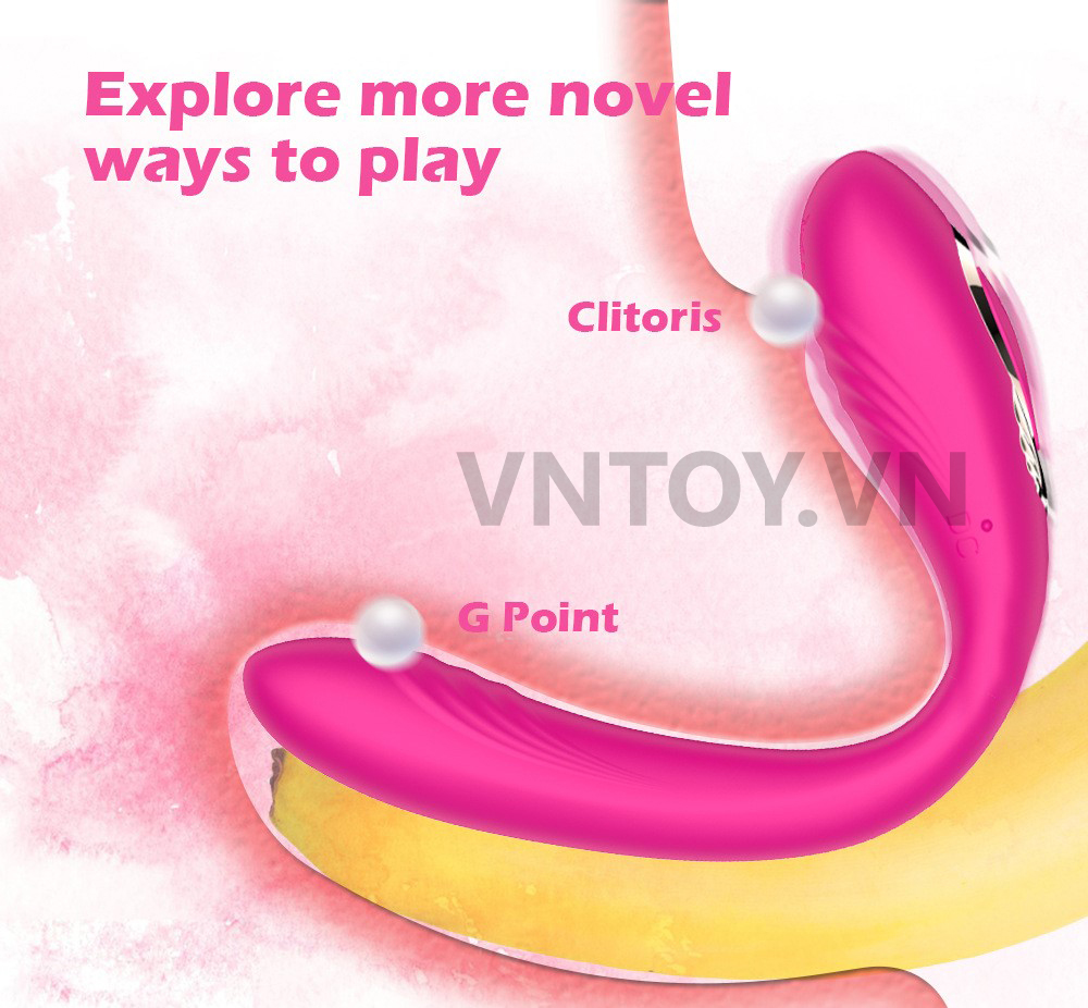 Máy rung âm đạo hình chữ C 2 động cơ rung ngoáy