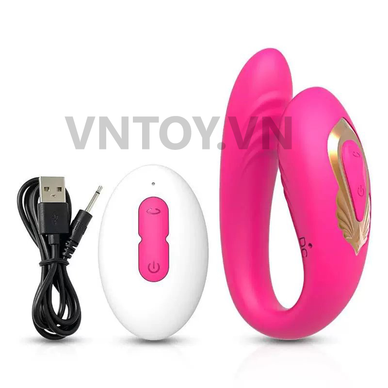 Máy rung âm đạo hình chữ C 2 động cơ rung ngoáy