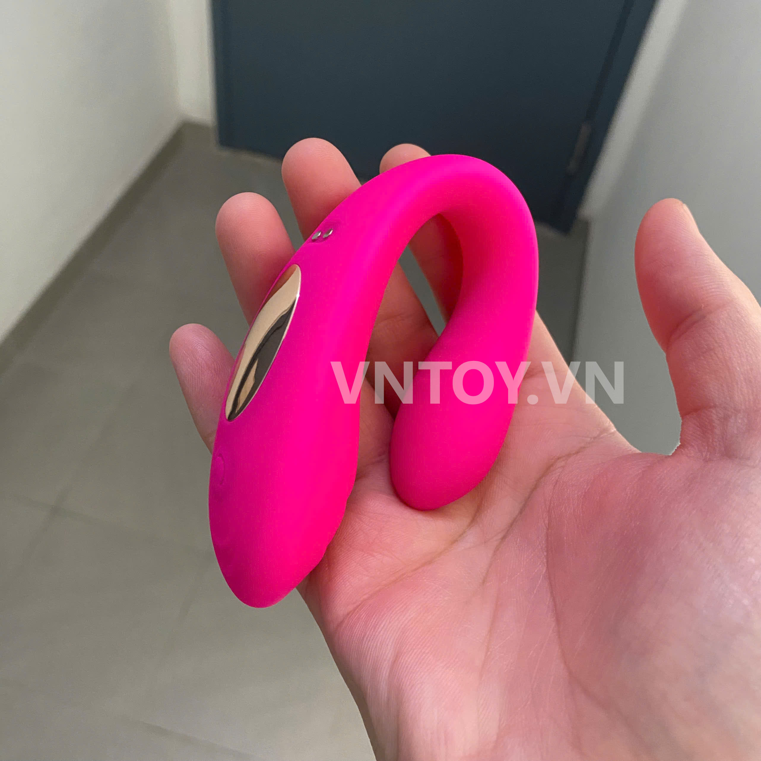 Máy rung âm đạo hình chữ U điều khiển từ xa kích thích 2 điểm