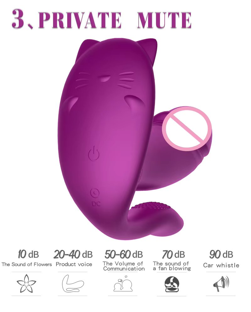 Máy Rung Cute Cat Điểm G & Clitoris 4-in-1 Có Sưởi Ấm