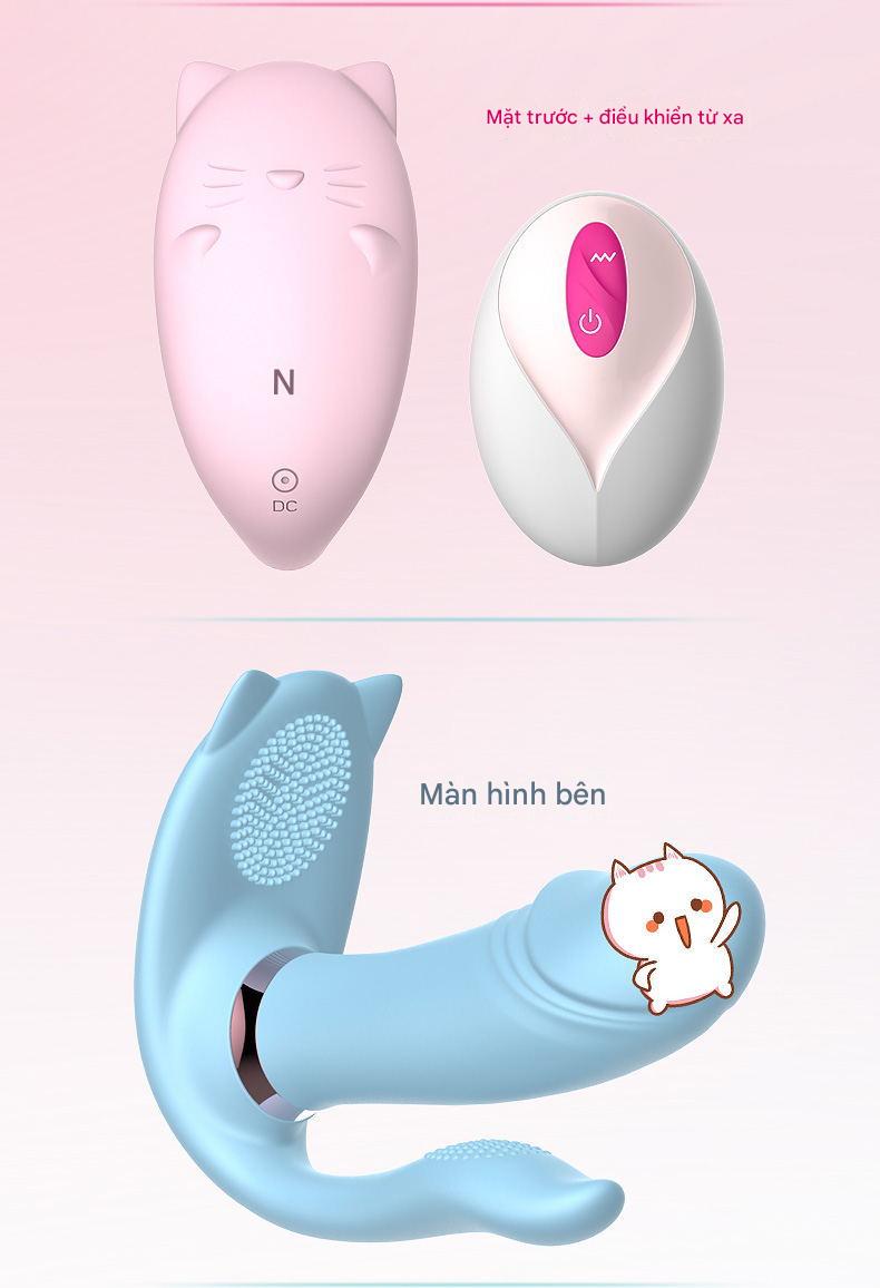 Máy Rung Cute Cat Điểm G & Clitoris 4-in-1 Có Sưởi Ấm