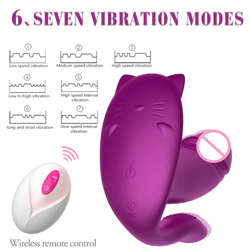 Máy Rung Cute Cat Điểm G & Clitoris 4-in-1 Có Sưởi Ấm