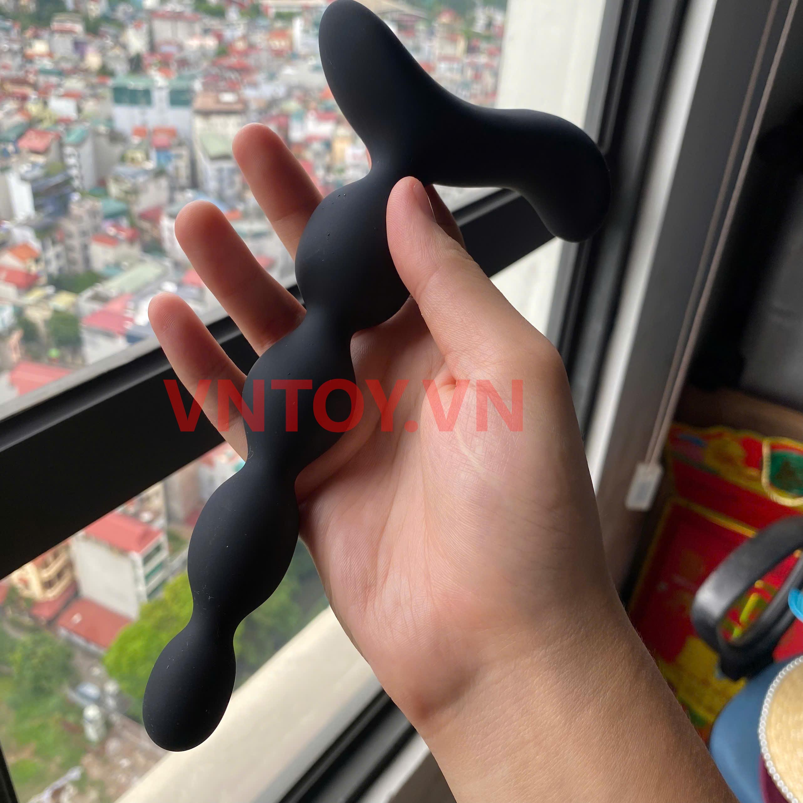 Máy rung hậu môn Anal beads cao cấp 10 chế độ