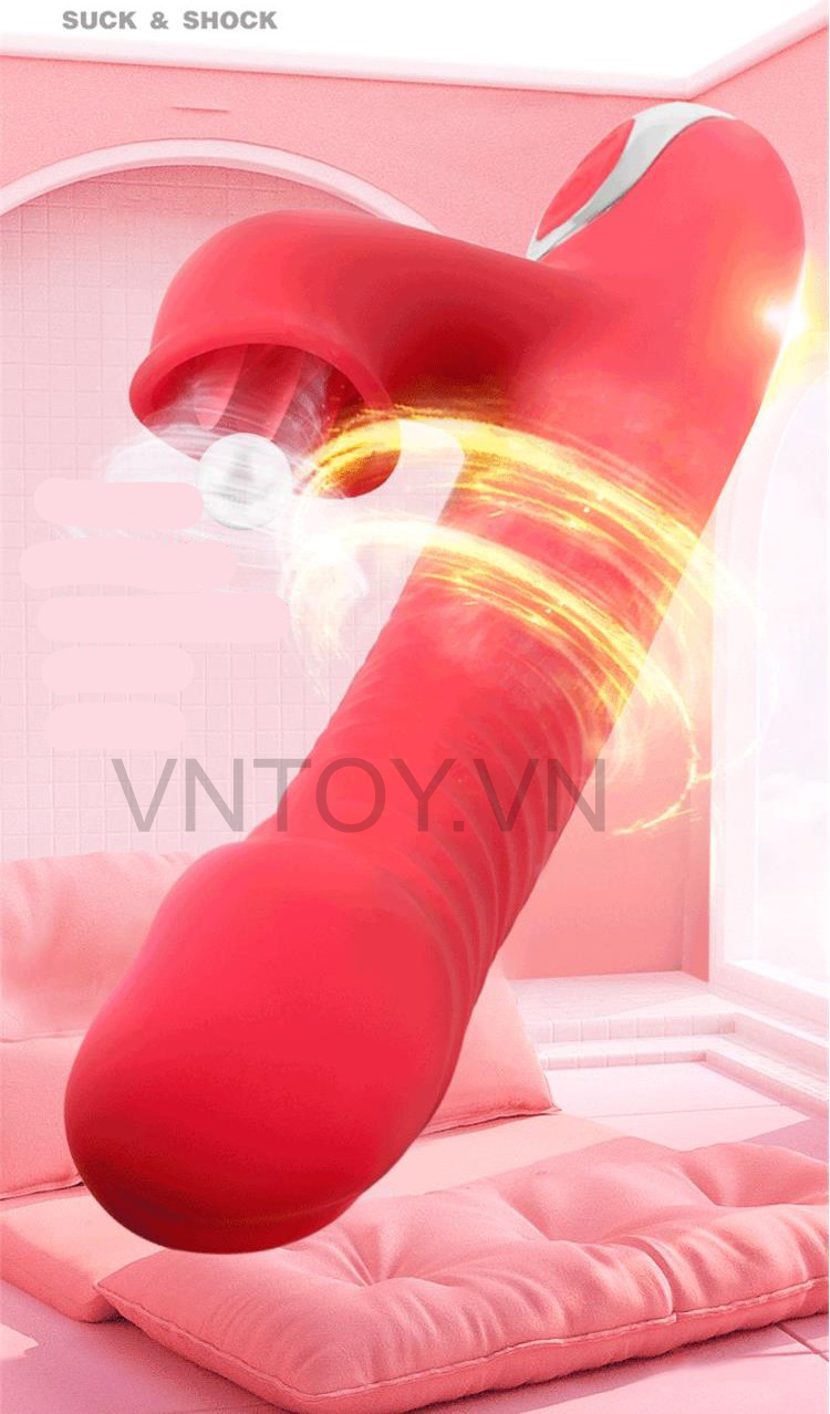 Dương vật giả thò thụt lưỡi liếm sưởi ấm 42 độ cao cấp