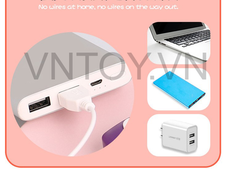 Trứng rung 2 đầu cắm điện trực tiếp cổng USB siêu kích thích