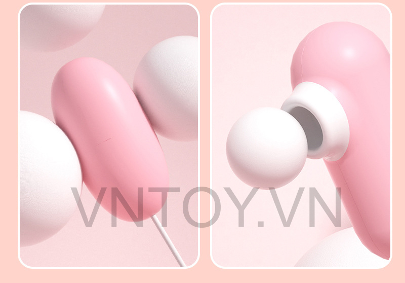 Trứng rung 2 đầu hút bú liếm âm đạo cắm USB kích thích điểm G