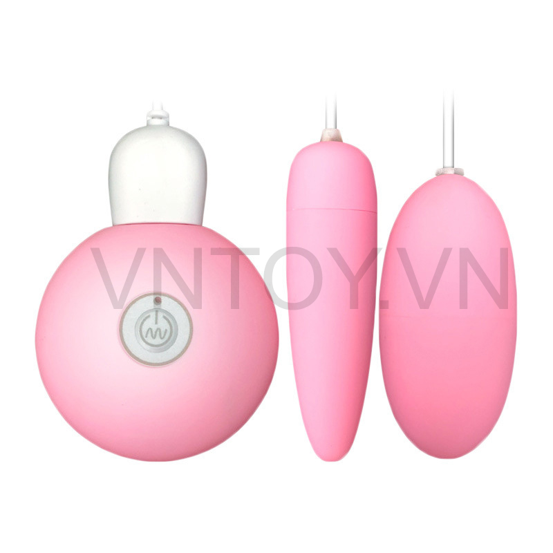 Trứng rung tình yêu Silicon 2 đầu sạc pin