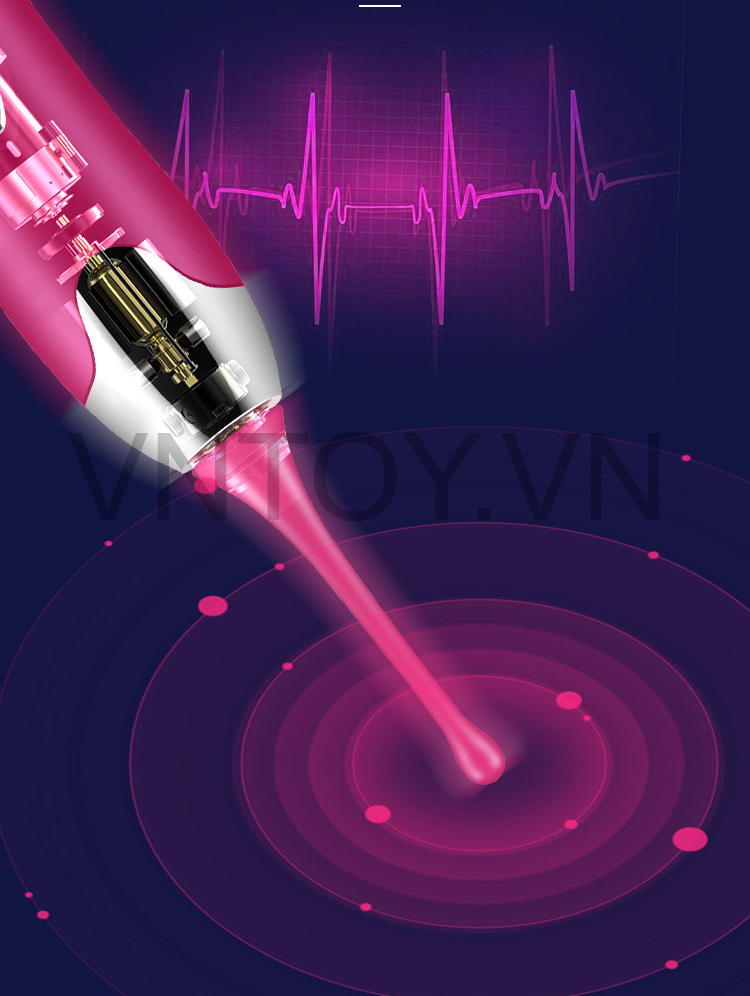 Bút rung điểm G 3 đầu Silicon kích thích âm đạo