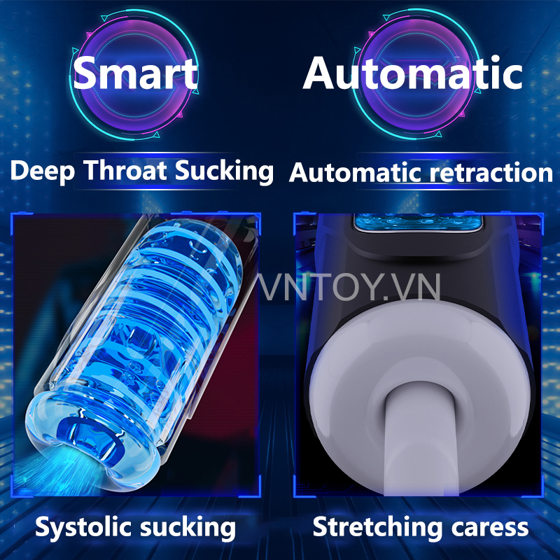 Âm đạo giả gắn tường xoay thụt âm thanh siêu cấp