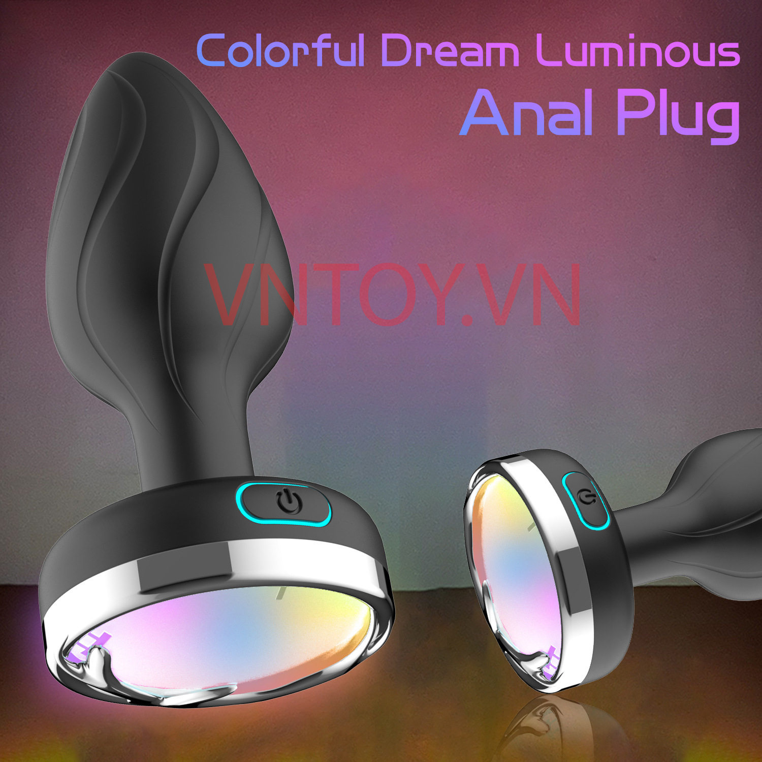 Plug hậu môn đèn LED Silicon điều khiển từ xa