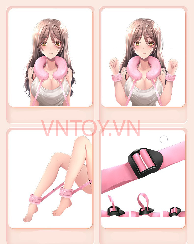 Bộ trói chân tay đệm gối cao cấp hình chữ U