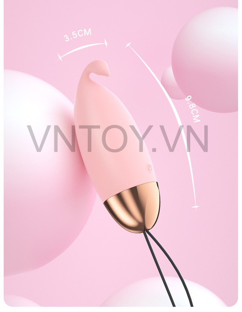 Trứng rung không dây massage điểm G hình móc sạc Pin