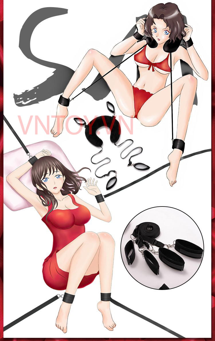 Bộ trói chân tay đệm gối cao cấp hình chữ U